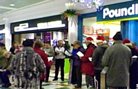 Carol Singing in the Rochdale Exchange Shopping Centre